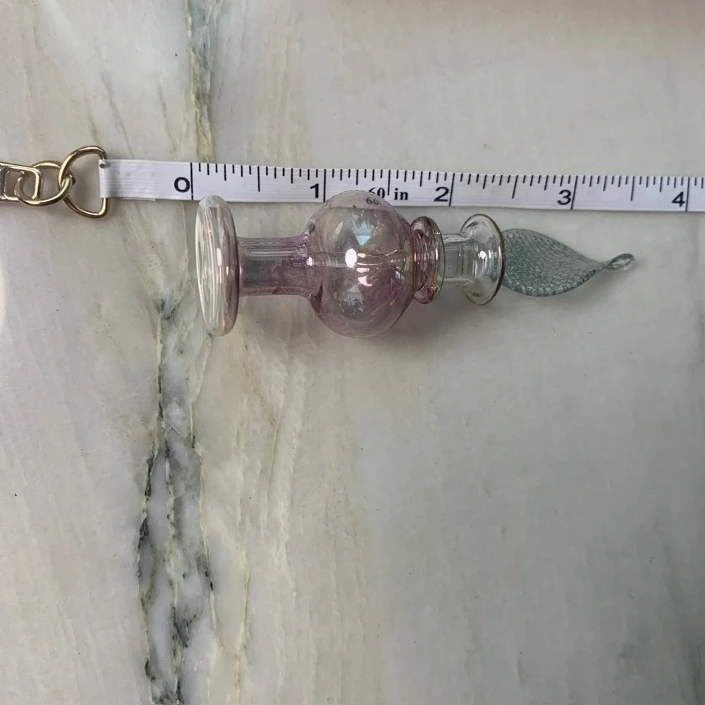 2202 Elegant Pink Glass Mini Perfume Bottle - Picture 3 of 7